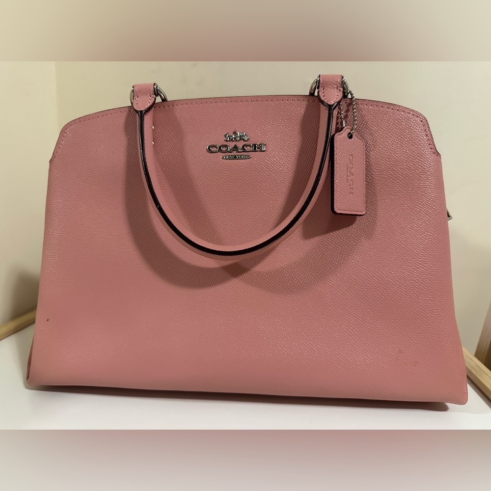 COACH - Carryall Satchel in Pink with silver hardware